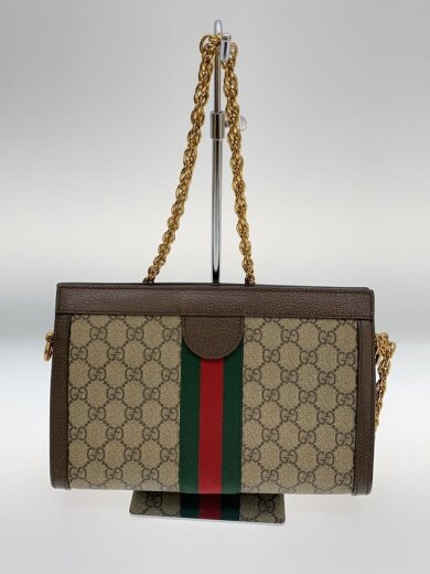 商品画像：チェーン・ショルダーバッグ_オフィディア/レザー/BEG/スレ、錆有// 3