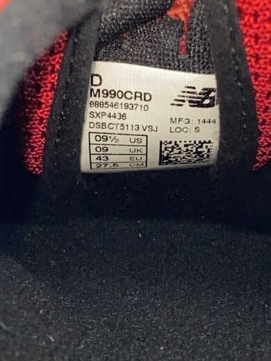 商品画像：ニューバランス/M990/27.5cm/RED/スウェード 5