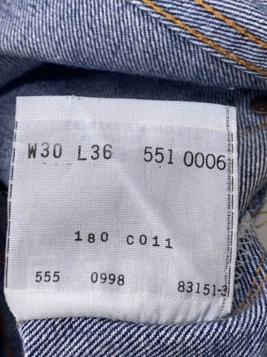 商品画像：551ZXX/USA製/ボタン裏555/ボトム/30/コットン/551-0006 5