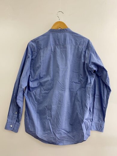 商品画像：長袖シャツ/4/コットン/BLU/SHLM-102M/スビンコットンタイプライターバンドカラーシャツ 2