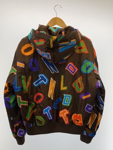 商品画像：ブルゾン/48/BRW/総柄/RM212M/NBA 21AW レターナイロンブルゾン/シミ有 2