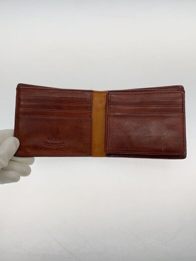 商品画像：2つ折り財布/レザー/BRW/無地/メンズ/全体的にキズ、スレ有 4