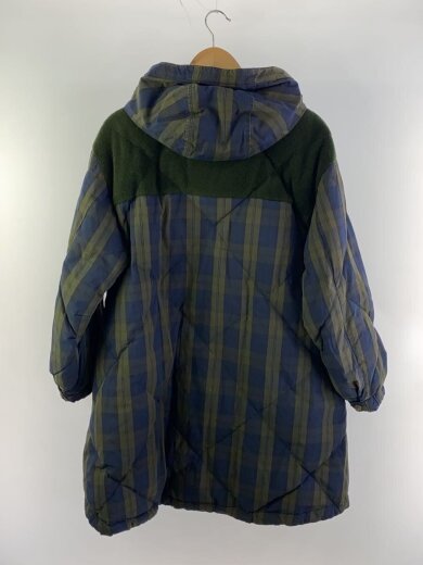 商品画像：ロングダウンジャケット/40/コットン/KHK/チェック/11214406 2
