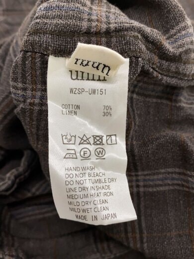 商品画像：長袖シャツ/0/コットン/BRW/チェック/WZSP-UW151 5