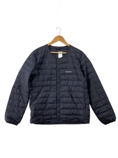 商品画像：スペリオダウン ラウンドネックジャケット/L/ナイロン/BLK/無地 1