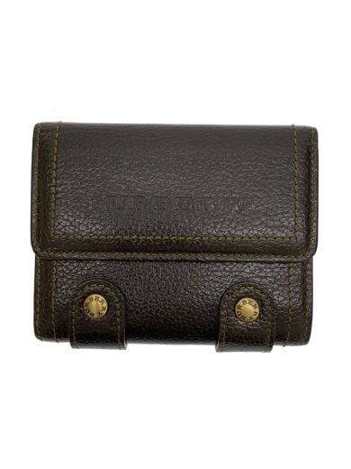 商品画像：3つ折り財布/レザー/BRW/無地/レディース/使用感有 1