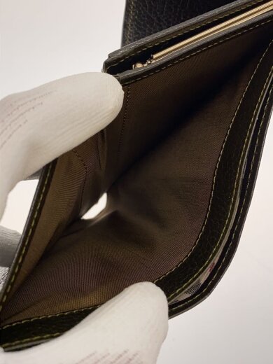 商品画像：3つ折り財布/レザー/BRW/無地/レディース/使用感有 6