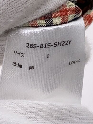 商品画像：BISOWN/ネルシャツ/3/コットン/ORN/チェック/26s-BIS-SH22Y 4