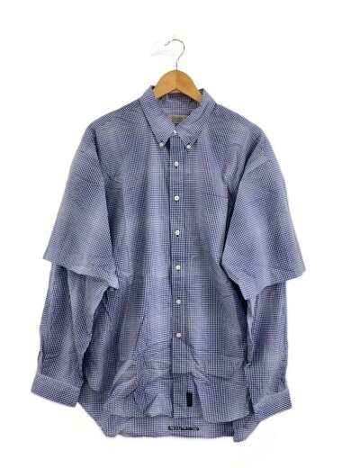 商品画像：長袖シャツ/XL/コットン/BLU/チェック/sd24s-sh04// 1