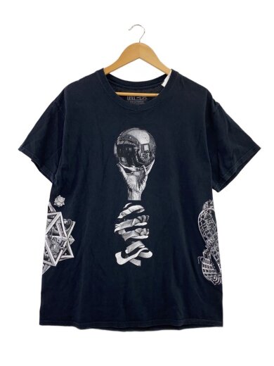 商品画像：Tシャツ/L/コットン/BLK/M.C.Escher/騙し絵/着用感あり// 1