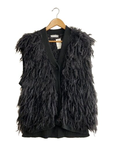 商品画像：Shaggy Fringe Hand Vest/ベスト(厚手)/FREE/アクリル/BLK/212323652// 1