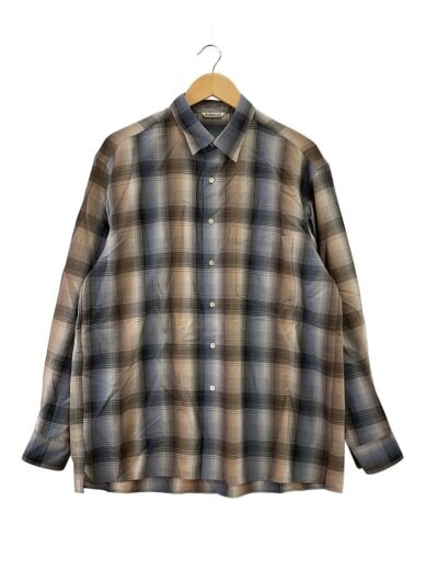 商品画像：SUPER LIGHT WOOL CHECK SHIRT/長袖シャツ/4/BRW/チェック/A20AS01LC 1