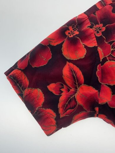 商品画像：アロハシャツ/M/コットン/RED/花柄/60s/コットンアロハ// 4