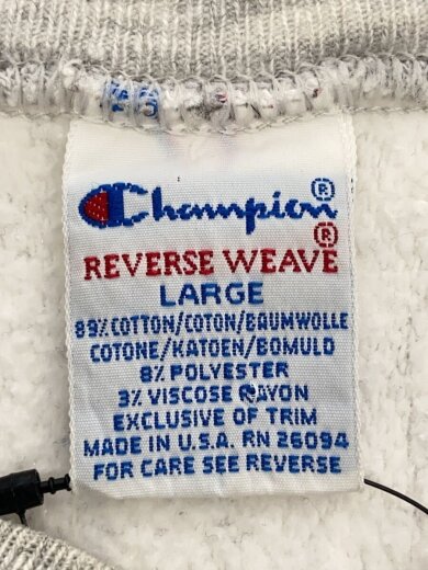 商品画像：スウェット/L/コットン/GRY/REVERSE WEAVE/USA製/刺繍トリコ/90s/UNUM// 3