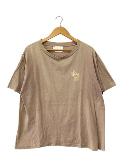 商品画像：Tシャツ/M/コットン/BEG/90s/白タグ/USA製/stusnics/変色、着用感あり// 1