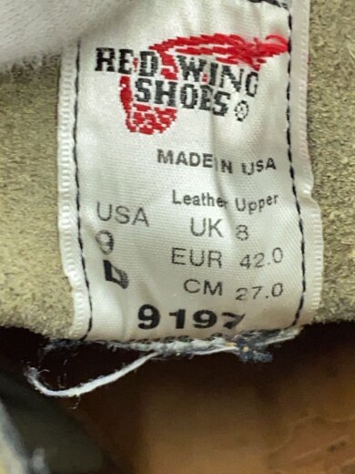 画像：RED WINGレースアップブーツ/UK8/BLK/レザー//5