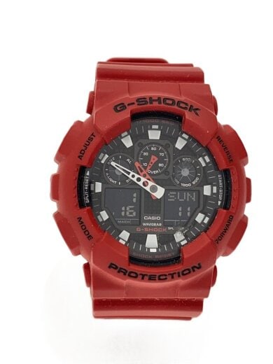 商品画像：クォーツ腕時計・G-SHOCK/デジアナ/ラバー/RED/RED 1