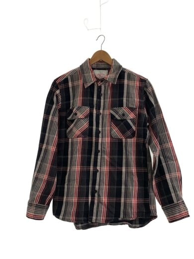 商品画像：長袖シャツ/M/コットン/BLK/チェック 1