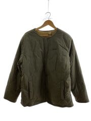 キルティングジャケット/M/ナイロン/KHK