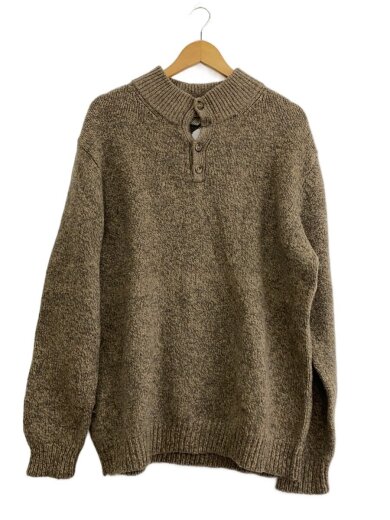 商品画像：90s/ニット・セーター(厚手)/XL/ウール/BRW/無地 1