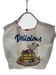 PEANUTS スヌーピー/バッグ/ポリエステル/WHT