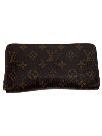 商品画像：1)ジッピー・ウォレット_モノグラム・キャンバス/PVC/BRW/メンズ 1
