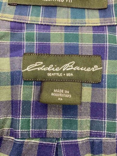 商品画像：00s/長袖シャツ/XL/コットン/GRN/チェック 3