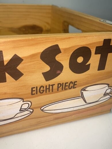 商品画像：ANCHOR HOCKING/木箱/クレート/ウッド/BEG 5