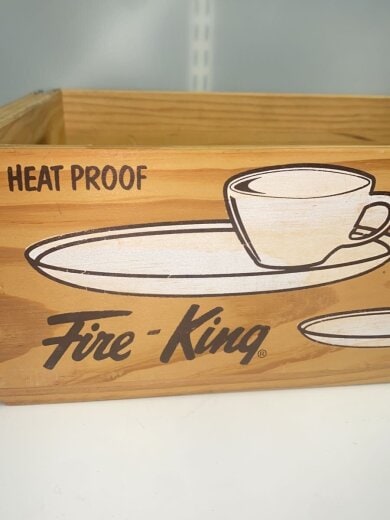 商品画像：ANCHOR HOCKING/木箱/クレート/ウッド/BEG 6