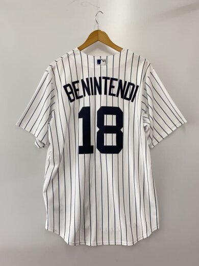 商品画像：REPLICA JERSEY/ベースボールシャツ/L/ポリエステル/WHT/ストライプ/T770-NKWH 2