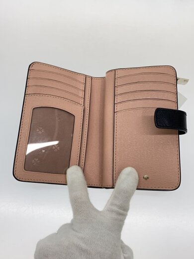 商品画像：2つ折り財布/レザー/BLK/レディース 4