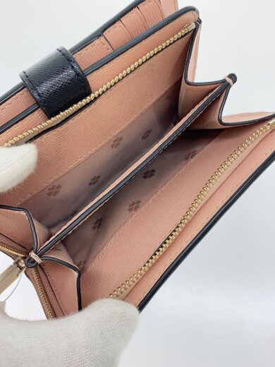 商品画像：2つ折り財布/レザー/BLK/レディース 5