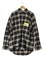 22AW/Double Anarchy Flannel Shirt/M/コットン/GRY/チェック/UA53SH750B