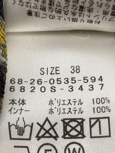 商品画像：長袖ワンピース/38/ポリエステル/BLK/花柄/68-26-0535-594 4