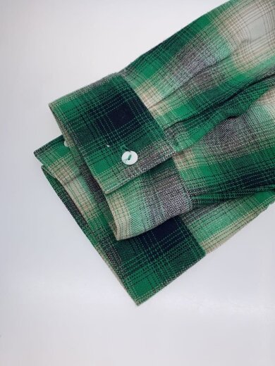 商品画像：LA HOOD/USA製/長袖シャツ/--/--/GRN/オンブレCK// 4