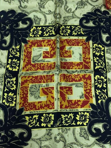 商品画像：スカーフ/シルク/RED/総柄/レディース 5