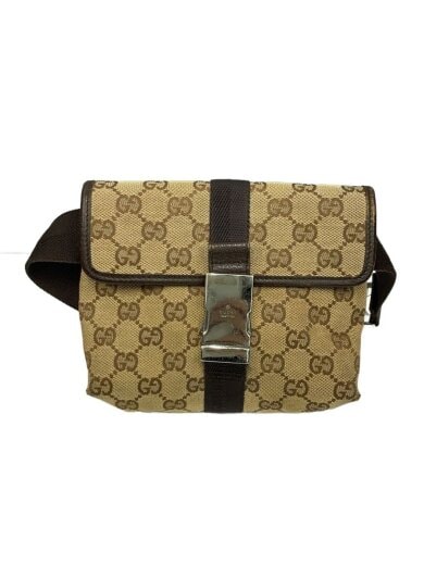 商品画像：ウエストバッグ_GGキャンバス/キャンバス/BRW 1