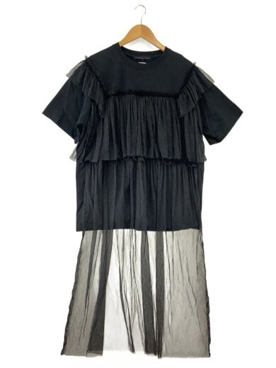 商品画像：半袖カットソーワンピース/FREE/コットン/BLK/232-AC021 1