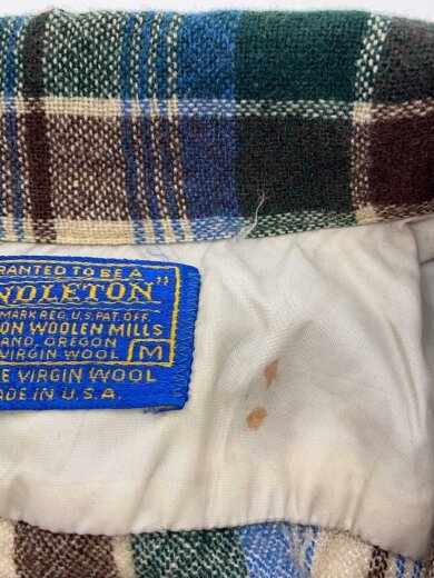 商品画像：70s/USA製/ボードシャツ/ネルシャツ/M/ウール/BRW/チェック// 6