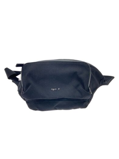 商品画像：ウエストバッグ/ナイロン/BLK/無地/MH02-04// 1