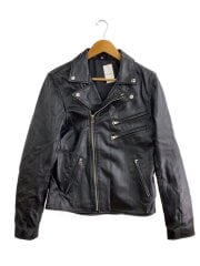 ダブルライダースジャケット/M/牛革/BLK