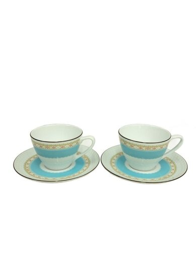 商品画像：ハミングブルー/ティ-・コーヒー碗皿エペアセット/2点セット/BLU/P5389L/1645 1