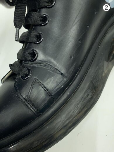 商品画像：オーバーサイズドスニーカー/44/BLK/レザー 6