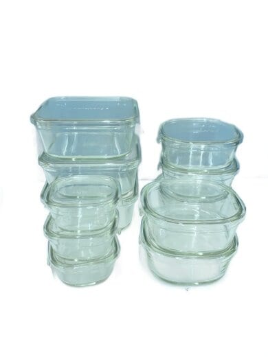 商品画像：耐熱ガラス保存容器/調理器具その他/8点セット/CLR 1