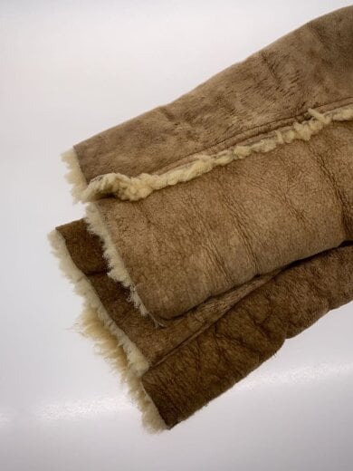 商品画像：70～80s/ムートンランチコート/ジャケット/42/レザー/BRW// 4