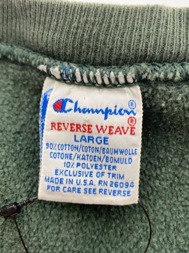 商品画像：90s/USA製/REVERSE WEAVE/スウェット/L/コットン/GRN 3