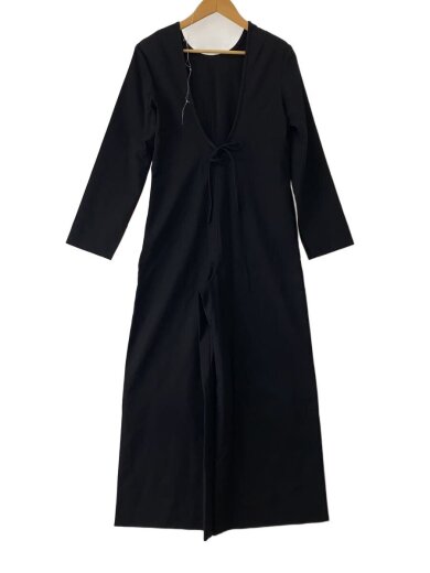 商品画像：バックリボンオールインワン/S/コットン/BLK/無地/1626-144-4523 1