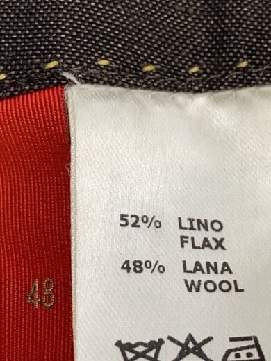 画像：GTADESIGNスラックスパンツ/48/リネン/BRW/GTA-LW15