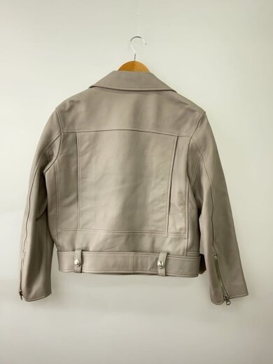 商品画像：シングルライダースジャケット/32/羊革/GRY/無地/13-7304016 2