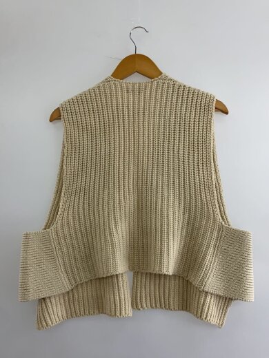 商品画像：RIBBED VEST/ニットベスト(厚手)/--/ウール/BEG/無地/222-11287// 2